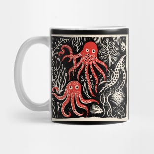 Underwater Lino Cut Mug